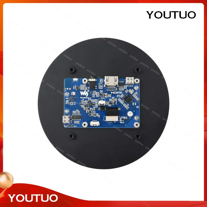 for Waveshare 5 Inch HD Round Touch Display 1080x1080 IPS 10 Point Touch Optical Bonding Toughened Glass Panel
