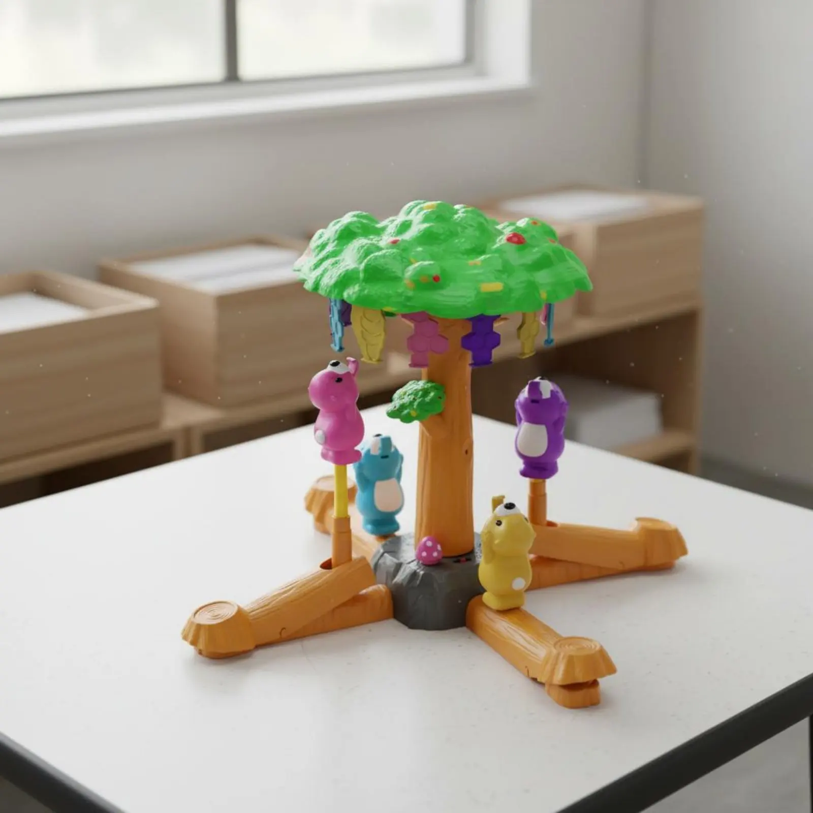 

Bear Honey Game Educational Interactive Honey Tree Game Rotating Bear Toy Dexterity Hand-Eye Coordination for Tabletop