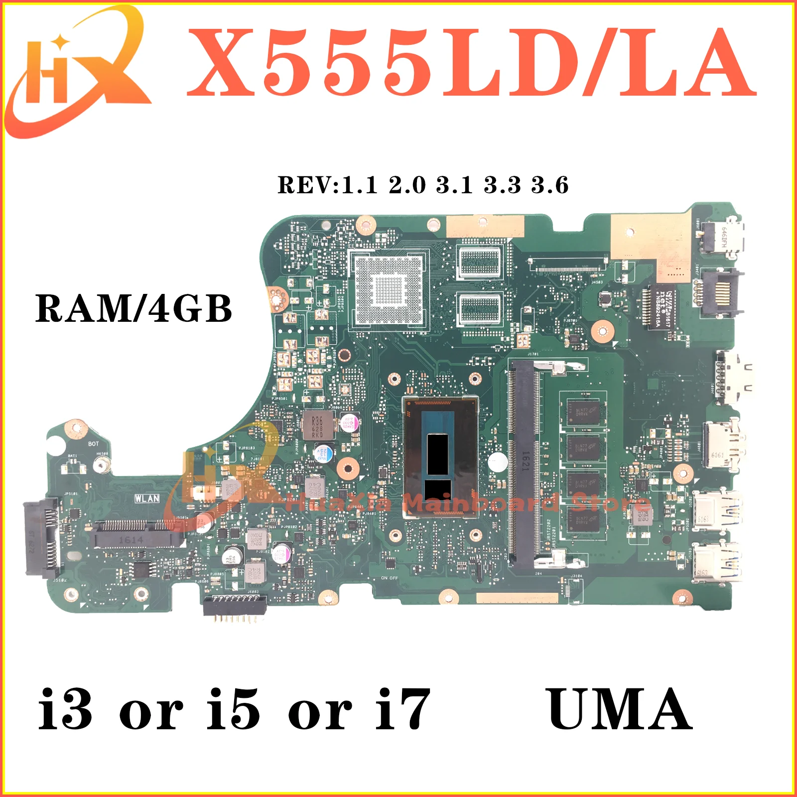 X555L Mainboard X555LAB X555LA A555L K555L F555L  X555LD X555LP X555LN X555LB X555LI X555LF X555LJ X555LDB Laptop Motherboard