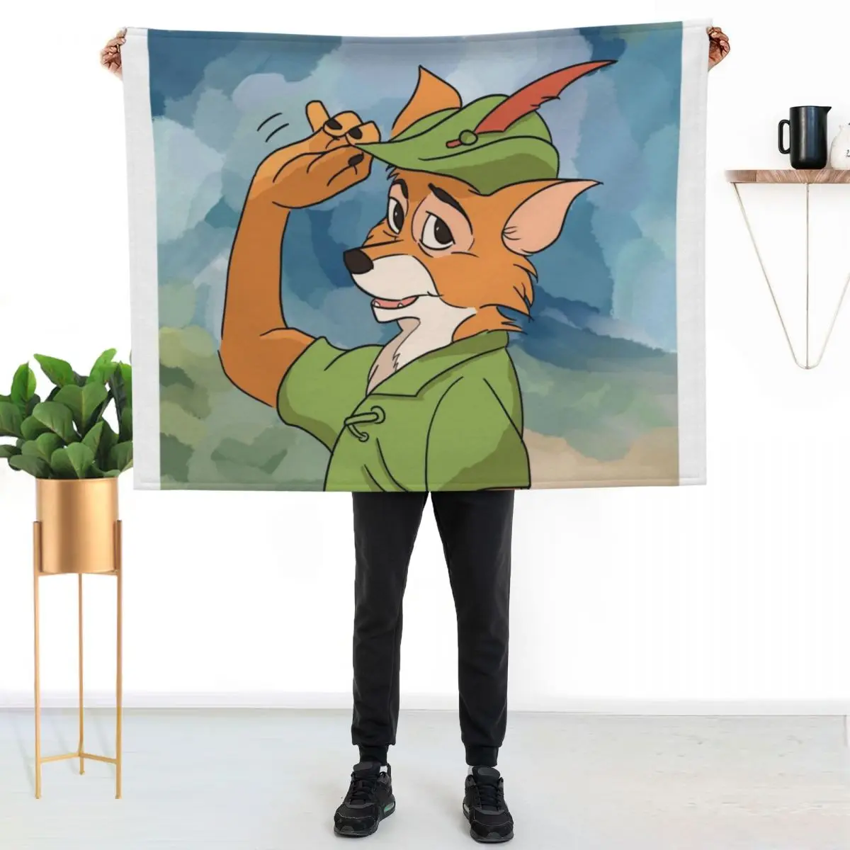 Robin Hood Throw Blanket Luxury Throw Plaid on the sofa funny gift Single warm winter Blankets For Sofas Blankets