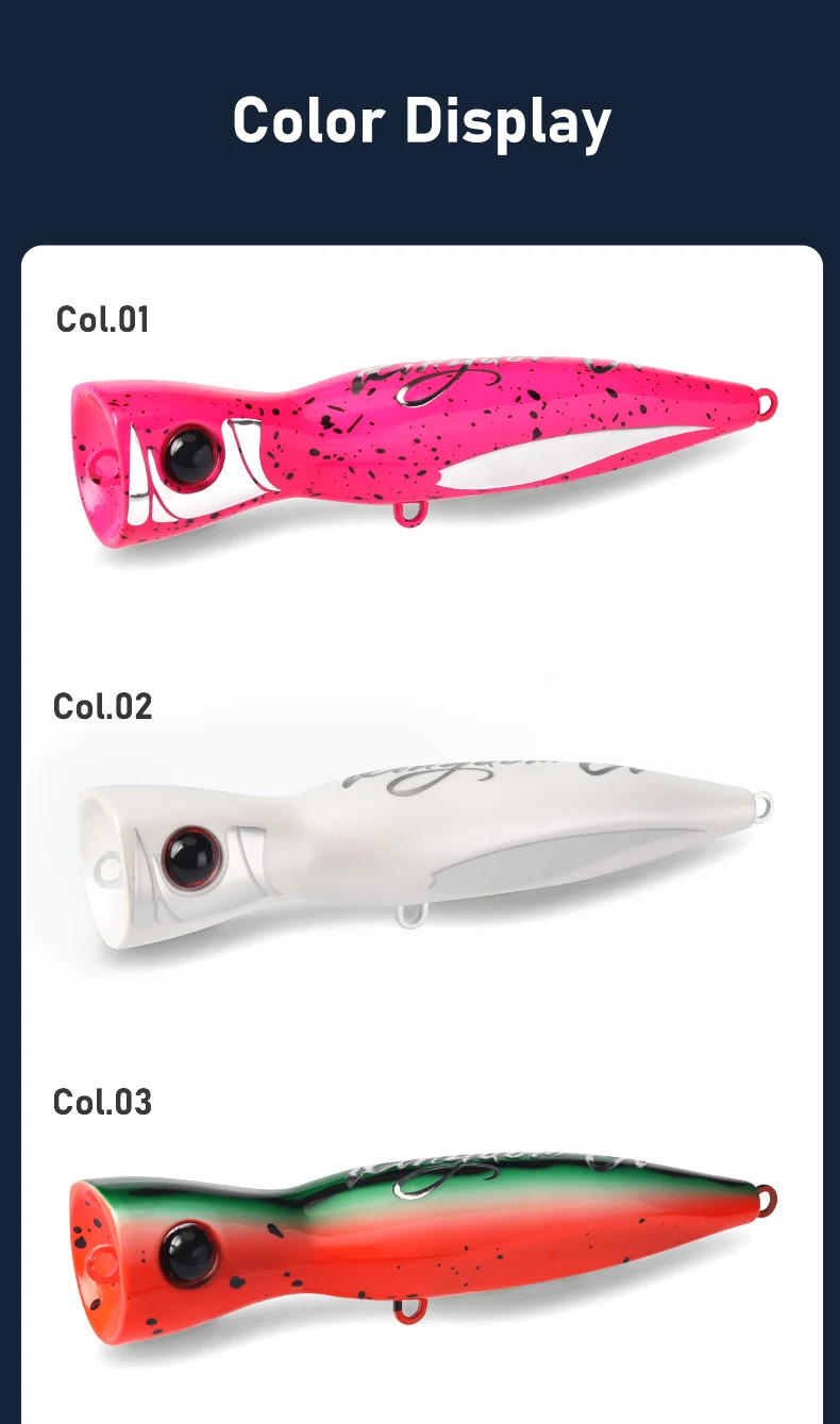 KINGDOM GT Angelköder Topwater Popper 60g 85g 160mm 185mm Salzwasser Thunfisch Blaufisch Künstlicher Meeres-Bootsangelköder Harter Köder – Detail 10