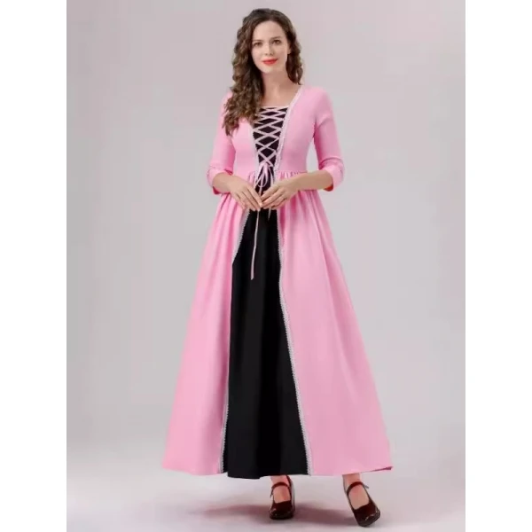 

Костюм для косплея на Хэллоуин: розовое вечернее платье королевы принцесс, для бала, сценических выступлений, традиционный этнический женский наряд