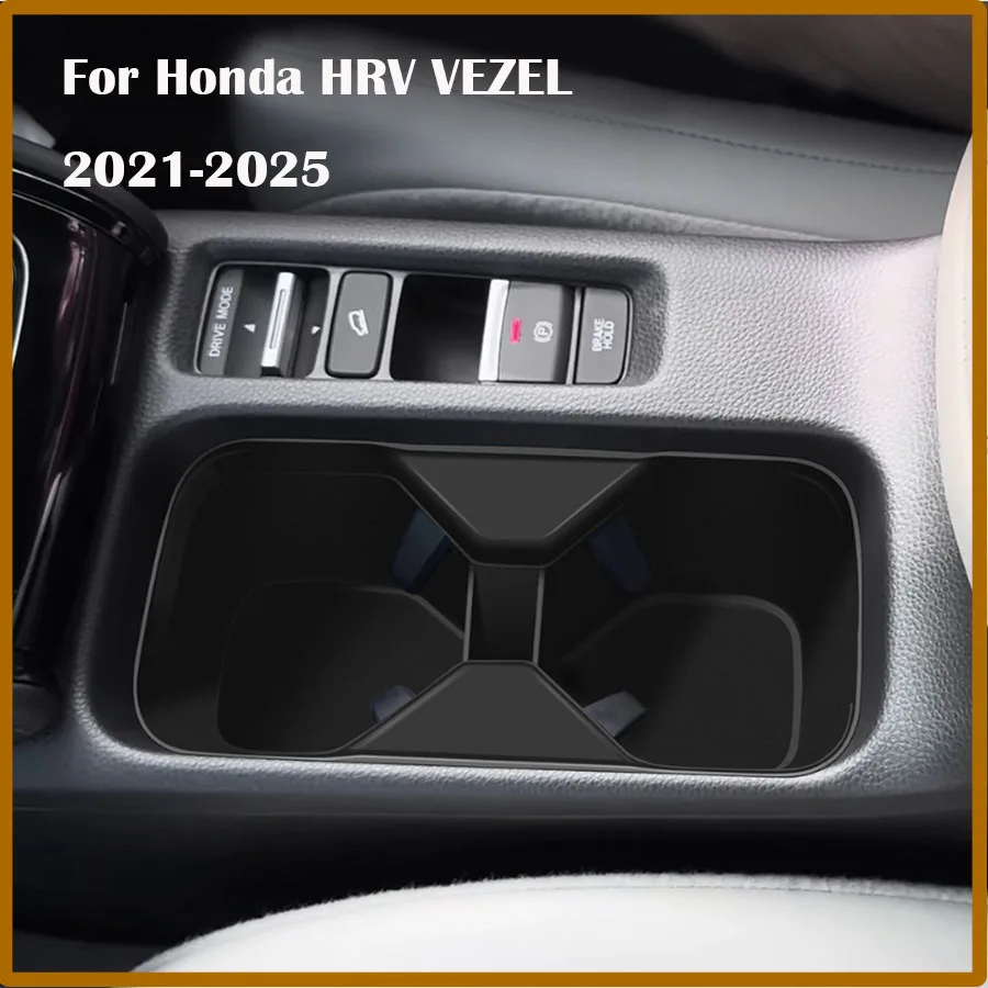 New Silicone Central Console Water Cup Holder For Honda HR-V VEZEL 2021-2025 Interior Accessory