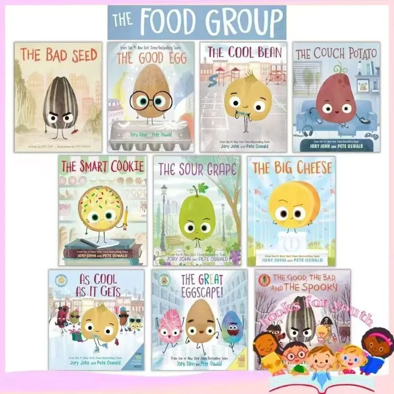 10books/set The Smart Cookie Bad Seed Good Egg Couch Potato Cool Bean English Picture Book Storybook Children Reading Education