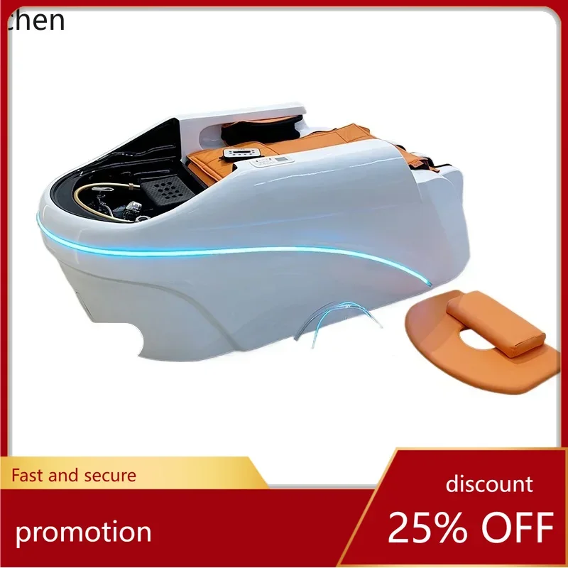 HT intelligent automatic electric massage shampoo bed, special water circulation fumigation head treatment bed for beauty salons