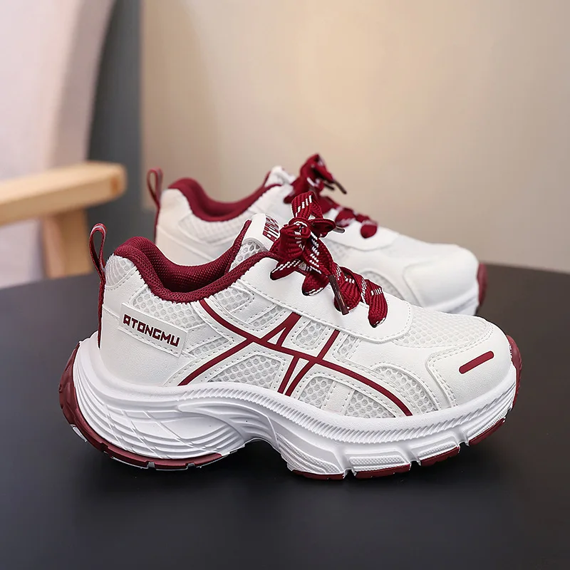 Child Sports Shoes 2026 New Retro Child Thick Soled Breatha Single Shoes Fashion and Casual Anti Slip Men's Girls Travel Shoes