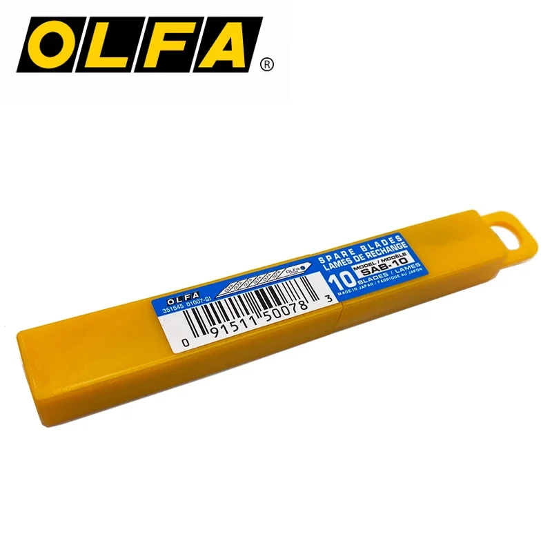 OLFA SAB-10 9mm Spare Blades 10PCS 30 Degrees Replacement Snap-Off Blade for SAC-1 LTD-05 Cutter Knife Model Craft Tools