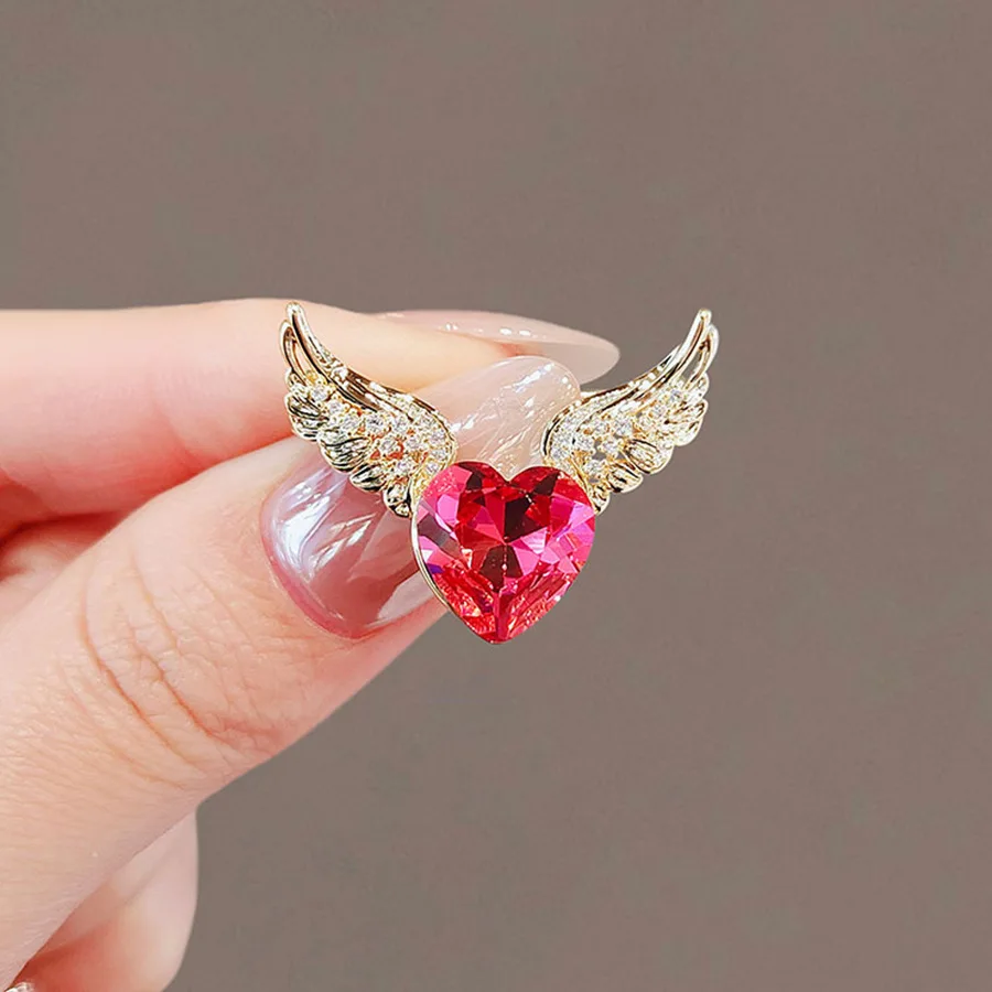 

2PC cute love angel wings brooch high-end women's clothes accessories pin suit corsage accessories