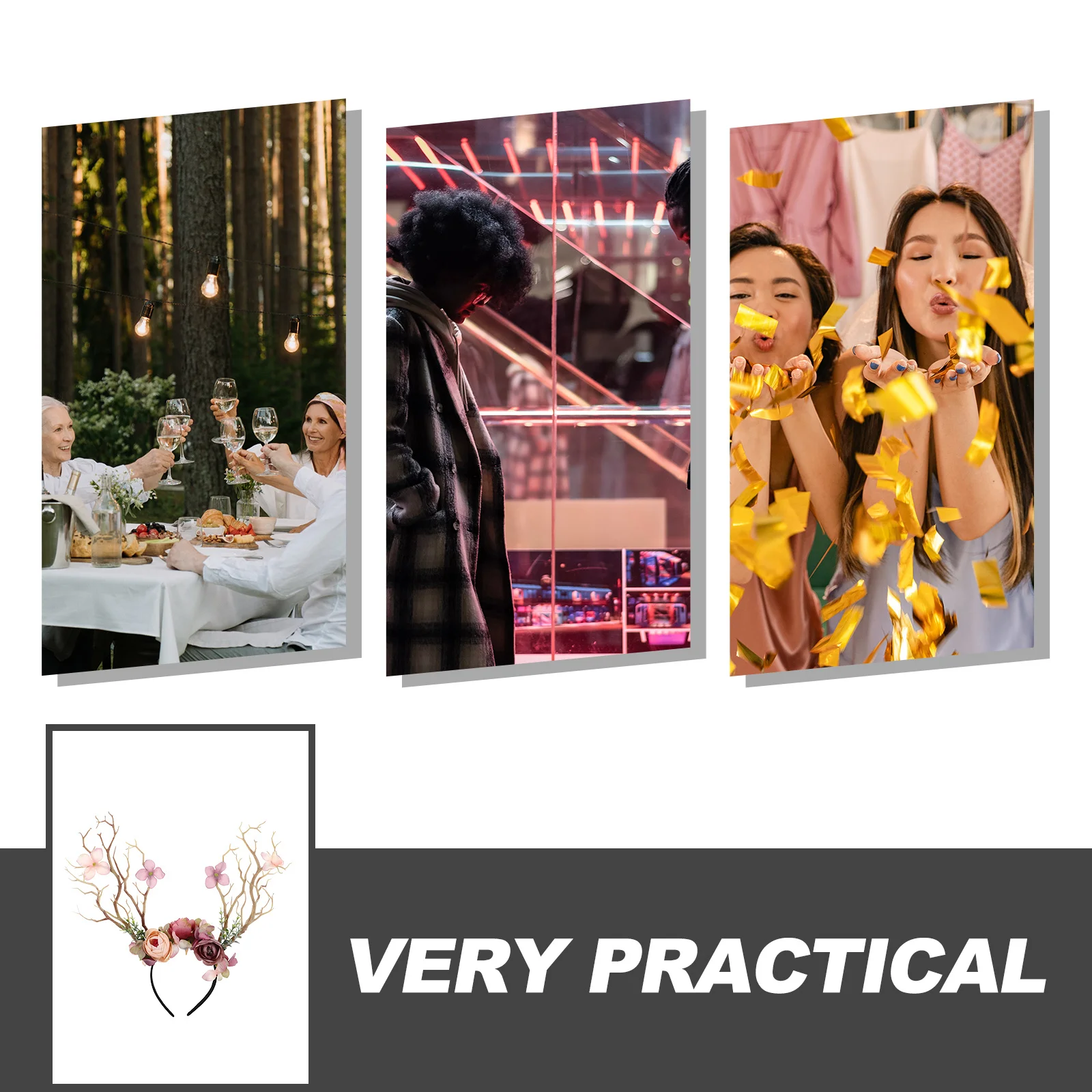 Creatieve boomtak elanden haarband kerst hoofddeksels feestelijke feestaccessoire kerst haar hoepel vakantiedecoratie