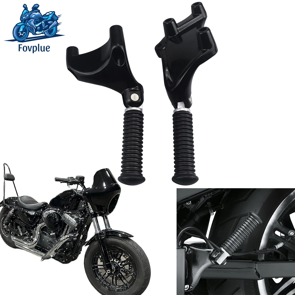 

Rear Passenger Foot Pegs Mount For Harley Sportster Iron 883 1200 XL Forty-Eight SuperLow 2014-2022 Motorcycle Black Pedal