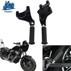 Rear Passenger Foot Pegs Mount For Harley Sportster Iron 883 1200 XL Forty-Eight SuperLow 2014-2022 Motorcycle Black Pedal