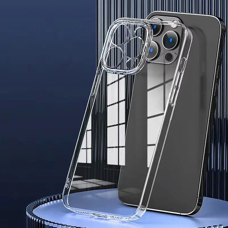 High Transparent Silicone Ultra Thin Case For iPhone 16 15 14 13 12 Pro Max 11 Crystal Clear Slim Shockproof Bumper Phone Cover