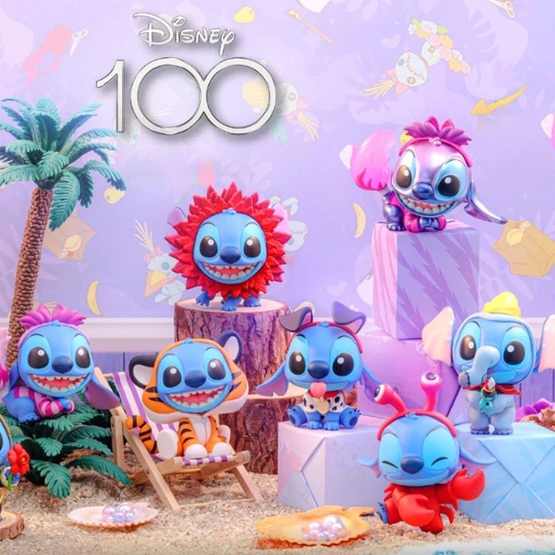 Original Hot Toy Disney Lilo&Stitch Blind Box Stitch Cosplay Dumbo Olaf Mysterious Surprise Box Figure Guess Bag Doll Xmas Toys