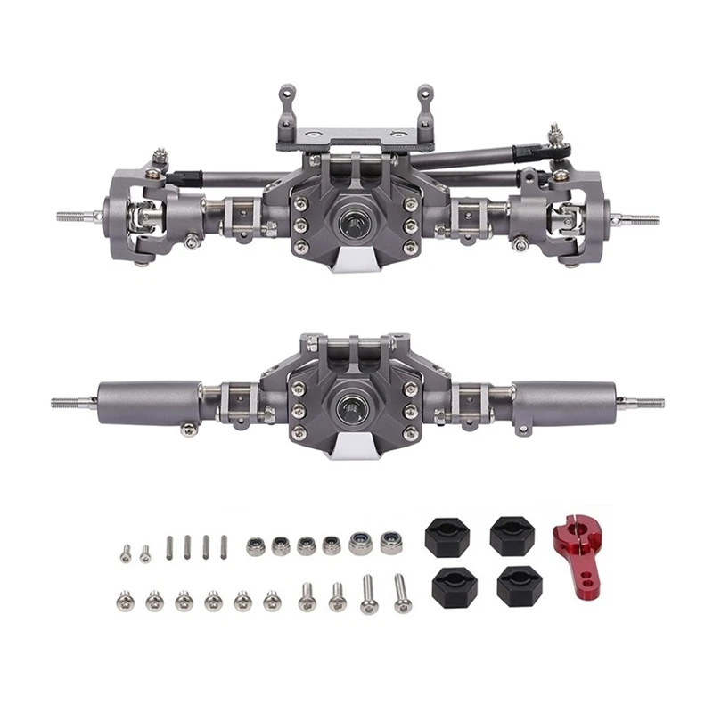 CNC Anodized Front and Rear Axle for 1/10 RC Crawler Car Axial SCX10 II 90046 RC4WD D90 RGT 86100 Redcat GEN8