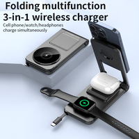 Foldable Multifunctional 3-in-1 Wireless Charger Compatible With Multiple Devices For Charging iPhone 16~12 iWatch AirPods