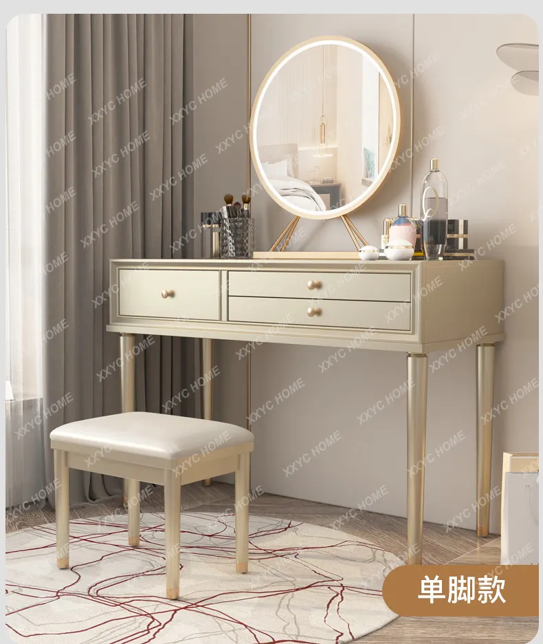 Luxury Storage Makeup Table Stool Light Modern Corner Lounges Dressing Table Mirror Living Room Mesa Tocador Home Furniture