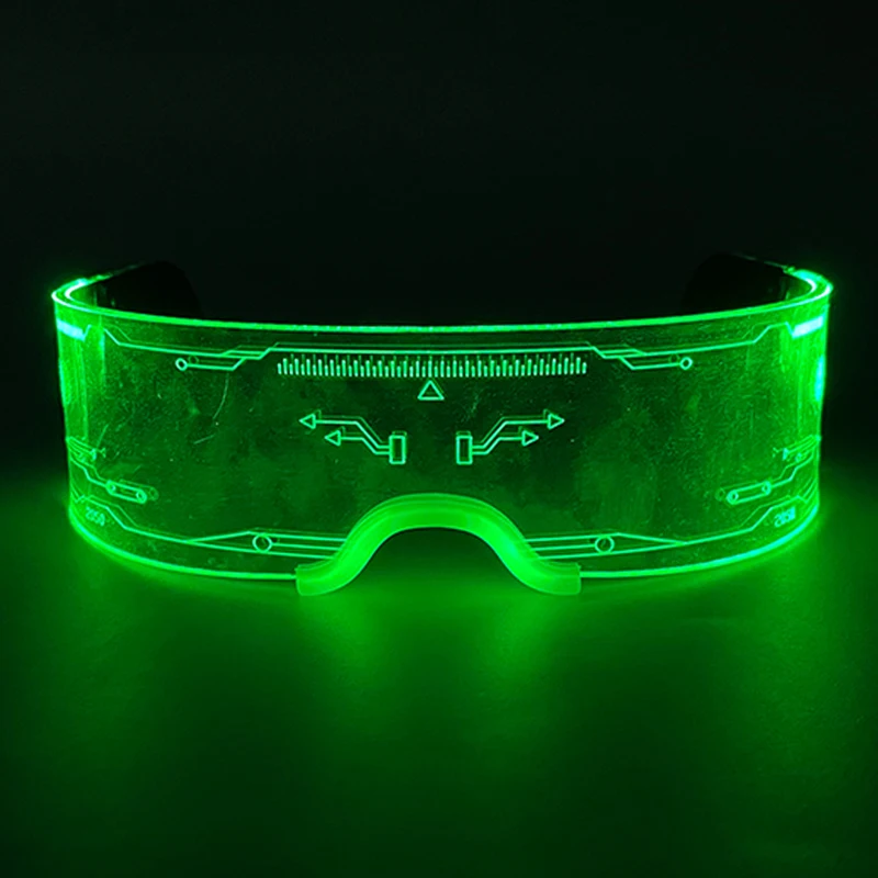 

New style Colorful Luminous Glasses Night Show Bar Club Glowing Eyewear Fluorescent Supplies Stage Performance Light up Props