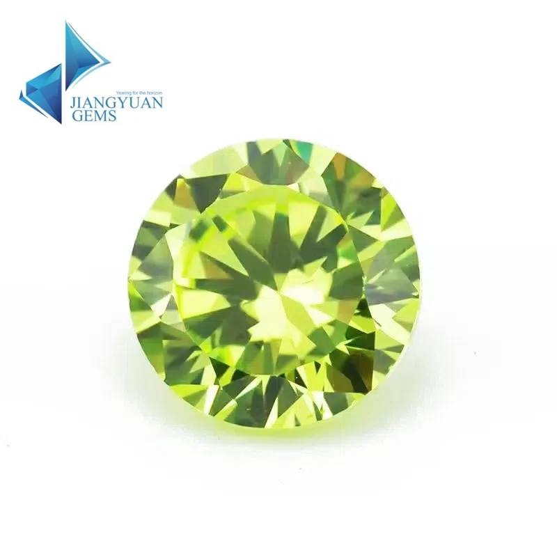 

Size 1.0mm~10.0mm Zircon 5A Round Cut Apple Green Cubic Zirconia Stone Loose CZ Synthetic Gemstone for Jewelry Making
