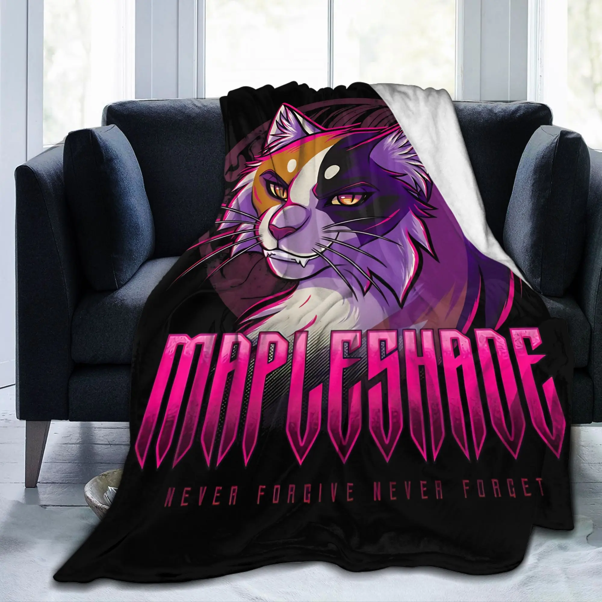 Mapleshade Cats Thunder-Clan Flannel Throw Blankets Warriors FireStar Home Knitted Blanket Car Ultra-Soft Multifunction Throws