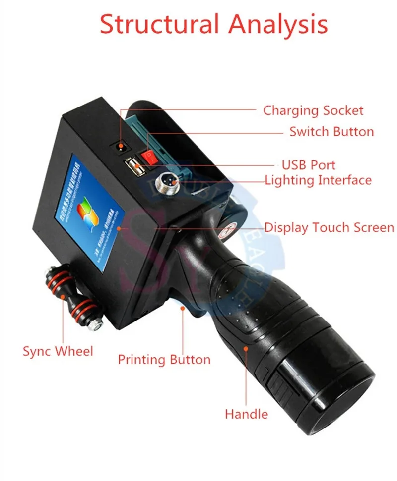 고효율 생산 날짜 코딩 기계/수동 레이저 타자기 컨베이어 벨트/캡, 저장 수명 프린터 조립 라인