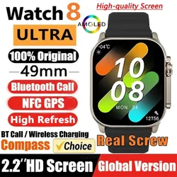 2024 Newest IWO Ultra 9 Gen 2 Smart Watch Men 49mm 2.2 inch HD Screen GPS NFC Waterproof Smartwatch Sports Fitness Watch PK HW8