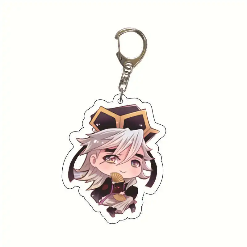 شيطان القاتل أنيمي سلسلة مفاتيح مصنوعة من الأكريليك كامادو تانجيرو Nezuko Agatsuma Zenitsu حقيبة طالب قلادة ساحرة تأثيري اكسسوارات هدية #3