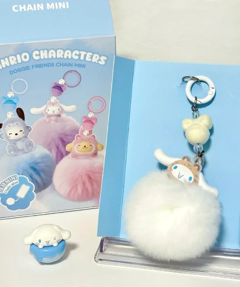 

In Stock Genuine Sanrio Doggie Friends Chain Mini Plush Phone Strap Blind Box Pompompurin Pochacco Cinnamoroll Collectibles Toy