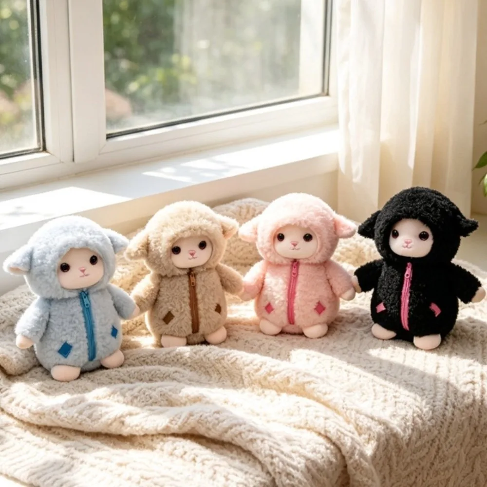 Cute Plush Sheep Plush Toy Sheep Skin Friendly Lamb Doll Baby Toy Home Decor - view 2