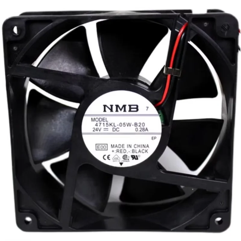 

NMB 4715KL-05W-B20 DC 24V 0.28A 120x120x32mm 2-Wire Server Cooling Fan