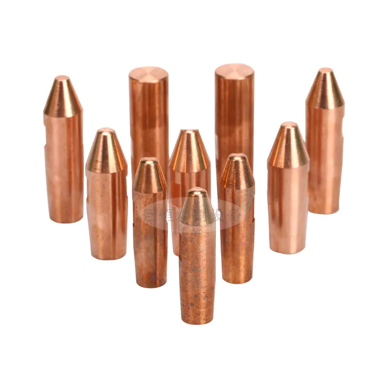 

10pcs 13X45mm 13x50mm 13x60mm 16x60mm High Hardness Resistance Welding Electrode C18200 Pneumatic Spot Welder Electrode Tip