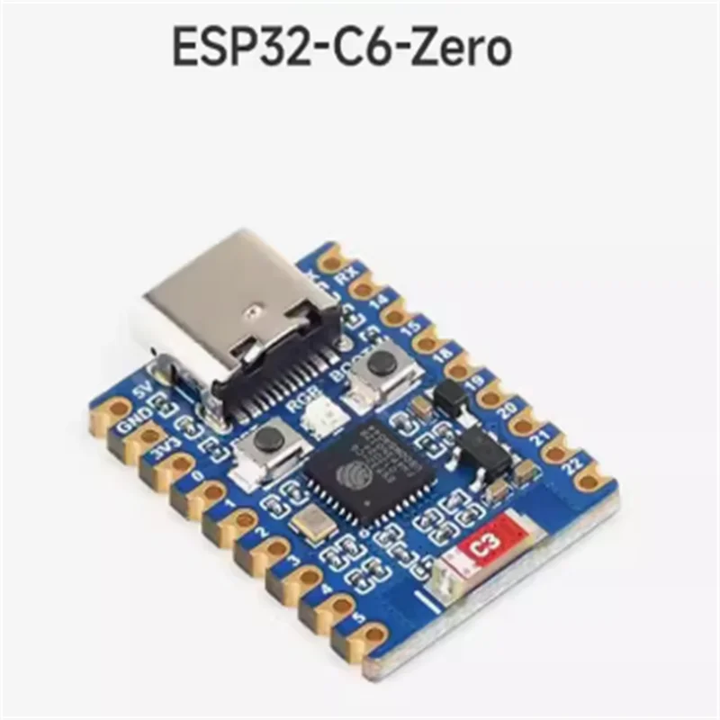 

ESP32-C6-Zero development board WiFi6, Bluetooth 5 dual-mode communication with onboard 4MB flash