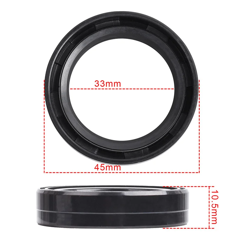 33x45x8/10.5 Front Fork Oil seal Dust Cover For YAMAHA XV125 Virago XV250 YZF R125 YP250 TW200 SRX250 YZ80 BW200 SDR200 BW350
