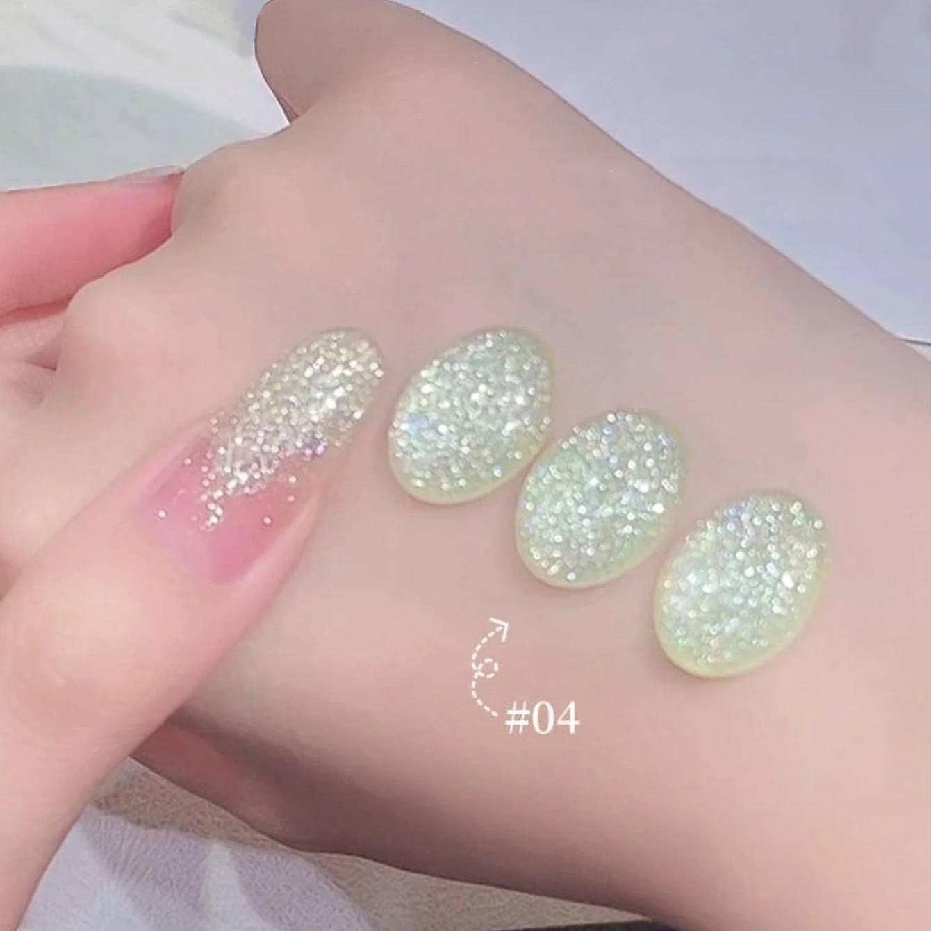 1-6PCS 다이아몬드 글리터 신부 젤 매니큐어 스파클링 쉬머링 오래 지속되는 네일 용품 봄 여름 결혼식