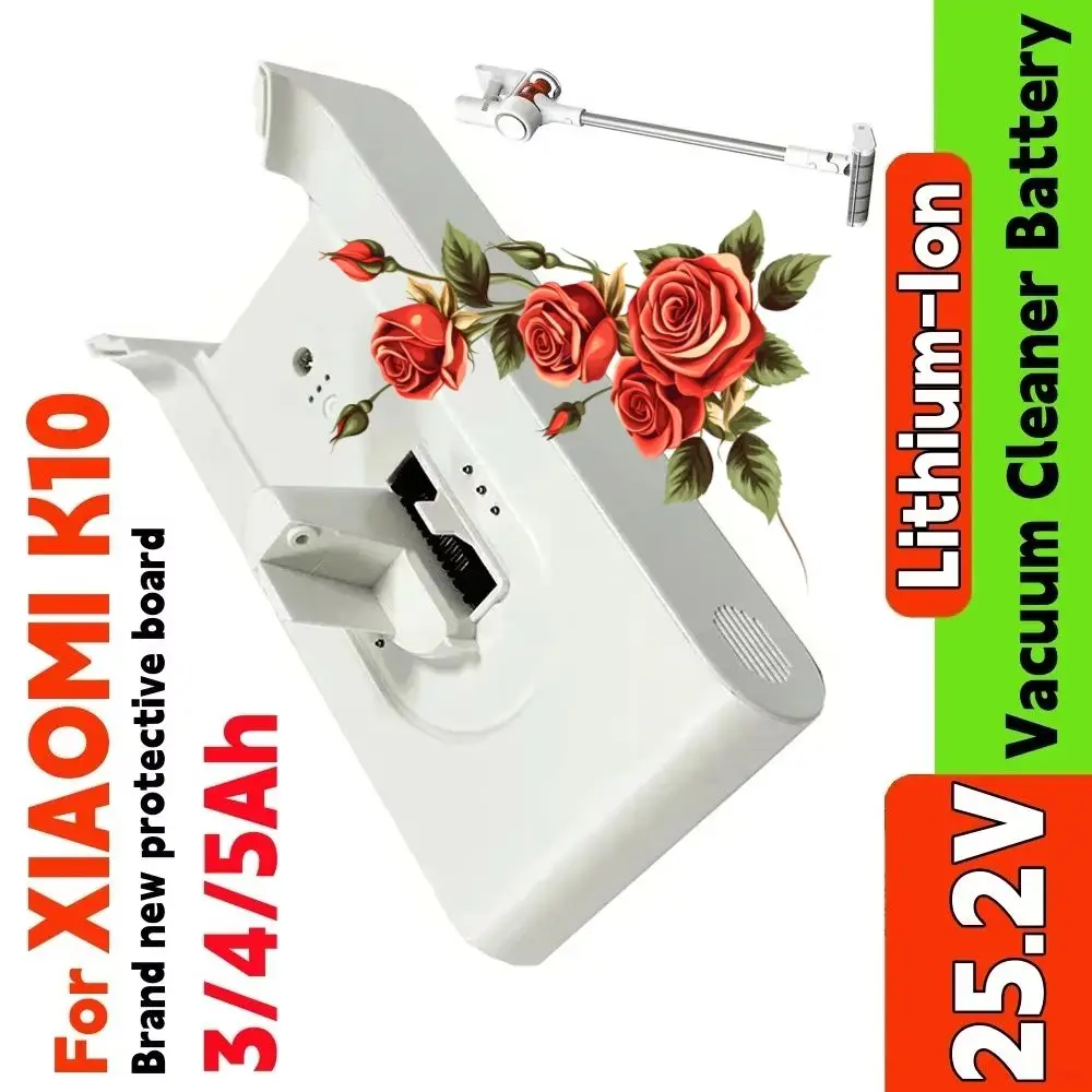 

2025 Replacement Battery Pack For Xiaomi Mijia K10 Handheld Cordless Vacuum Cleaner 25.2v 5000mAh LI-ion Rechargeable Batteries