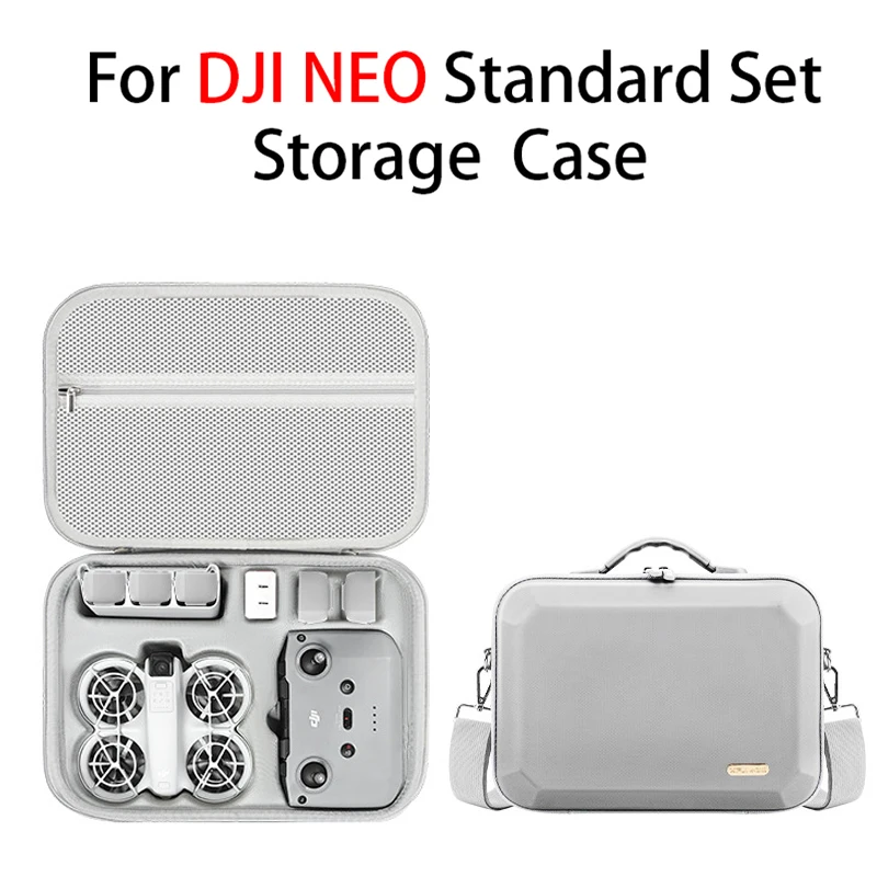 For DJI NEO Case, Large Capacity Portable PU Leather Storage Bag for DJI NEO Drone RC-N3 Controller Accessory Case