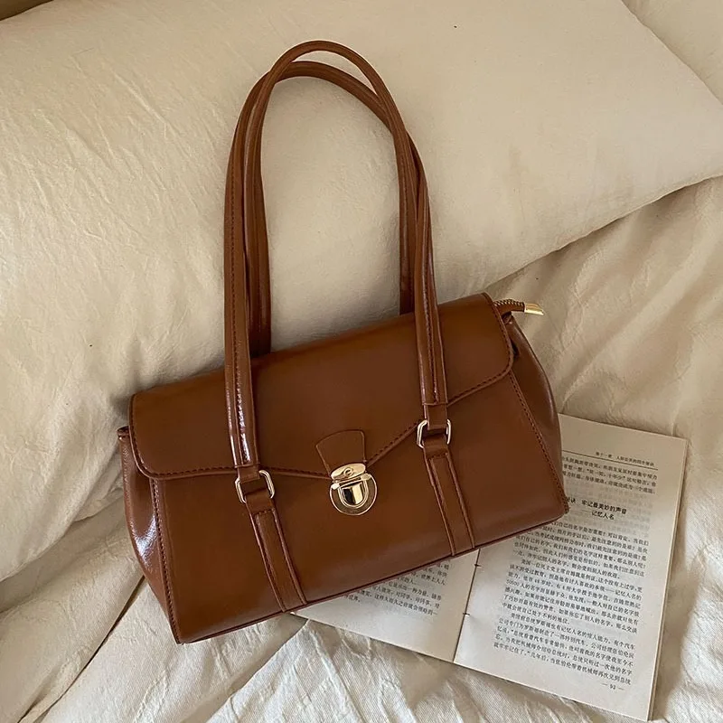 

Женская сумка 2026: Новинка, корейский тренд, сумка-багет с ретро-текстурой и легким люксом, в стиле тоут