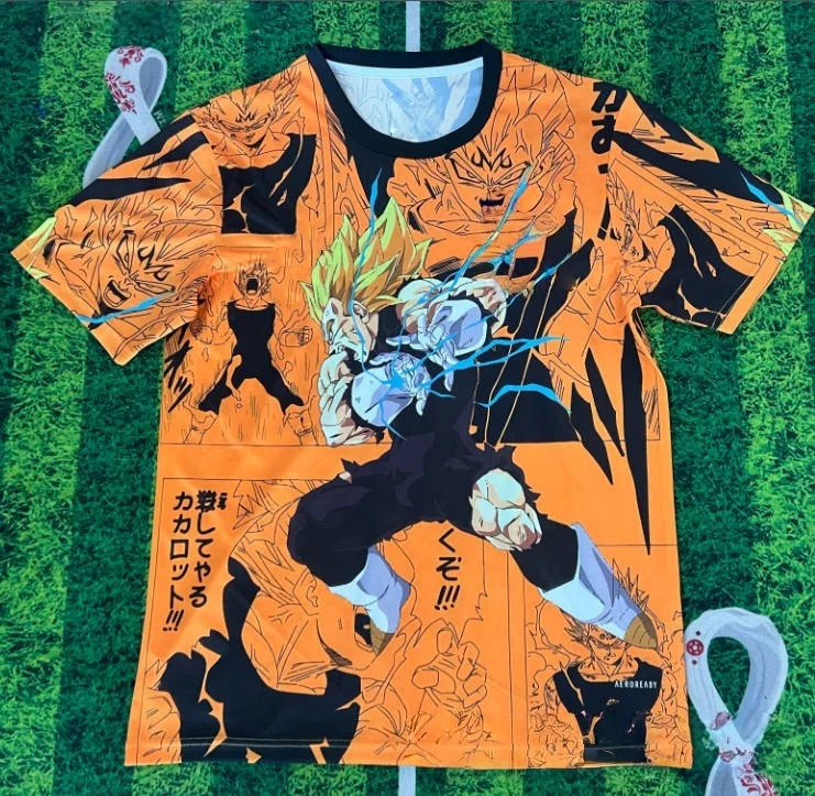 

2026 Dragon Ball Wukong Men's Summer New Jersey 3D Printed Cartoon T-shirt Women's Children's Street Fashion Sports Top