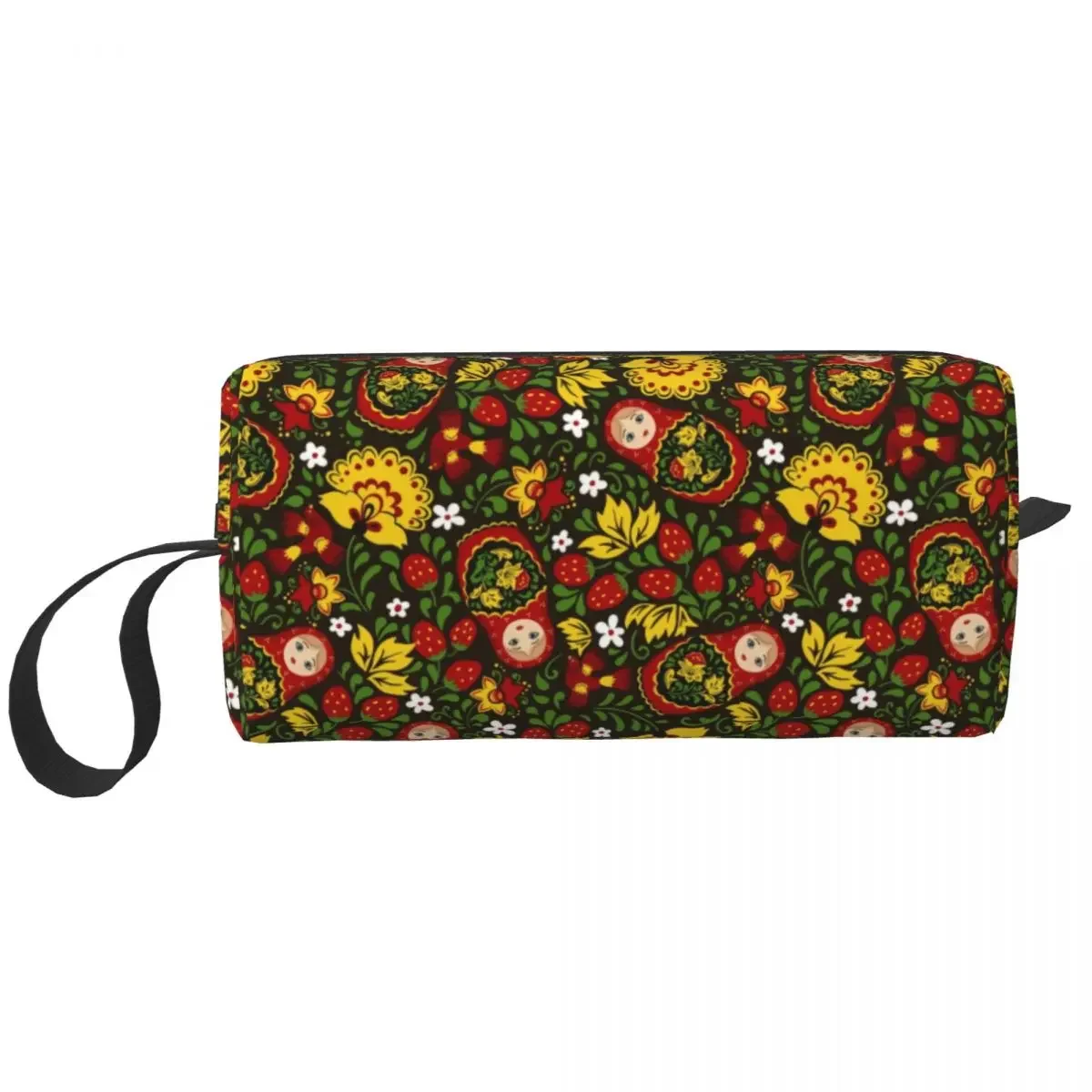 Russian Doll Travel Cosmetic Bag fFlower Matryoshka Babushka Art Toiletry Makeup Organizer Ladies Beauty Storage Bags Dopp Kit