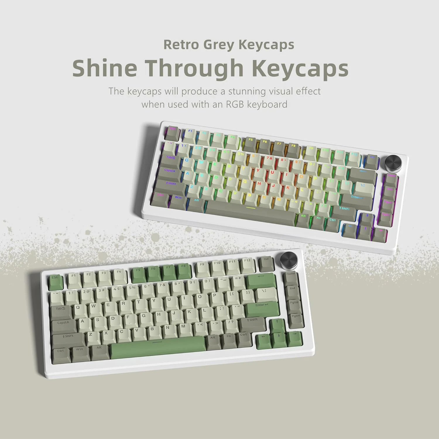 

166 Keys Shine Through Keycaps OEM Profile Double Shot PBT Keycaps for Cherry Gateron MX Switches Mechanical Gaming Keyboards