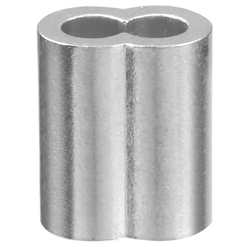 5/32 Inch (4Mm) Diameter Wire Rope Aluminum Sleeves Clip Fittings Cable Crimps 100Pcs