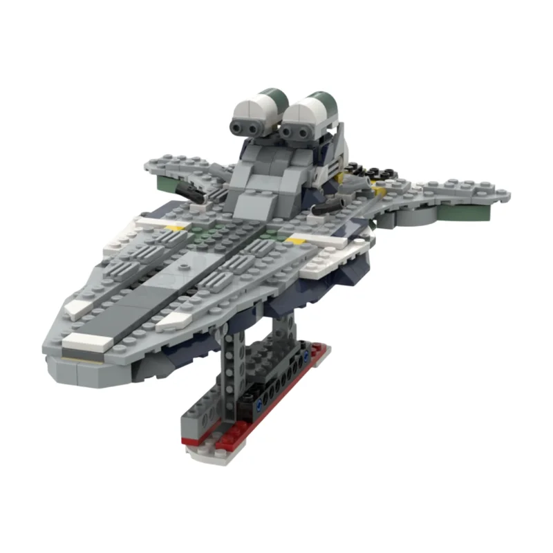 Spaceship Destroyer MOC Building Blocks Interstellar Battle Vessel DIY Assemble Cosmic Desktop Display Toy