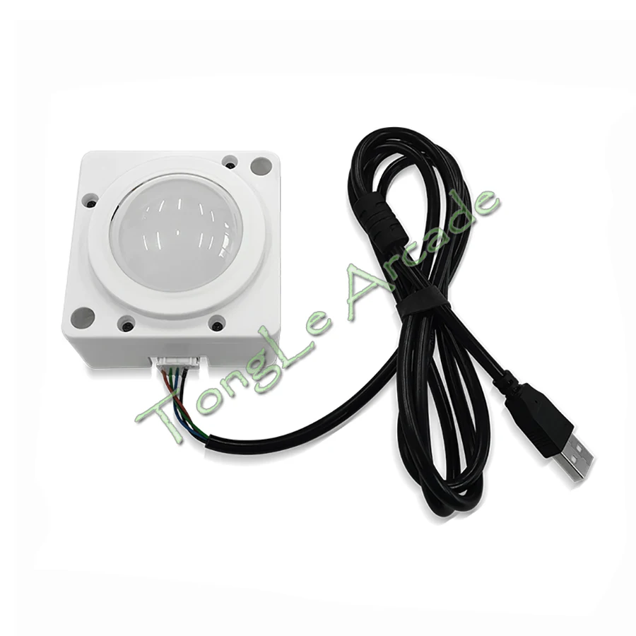 كرة التتبع المستديرة LED الماوس المضيء بقطر 2 بوصة لنظام التشغيل Windows، Linux، Android Arcade Game، يدعم توصيل لوحات المفاتيح عصا التحكم