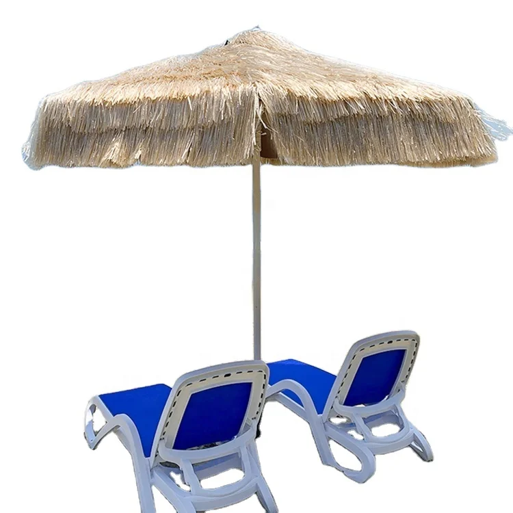 straw parasol high Quality Outdoor umbrella Raffia Thatch Beach   Roof Straw 