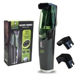 Barba da uomo senza fili Rasoio elettrico ricaricabile con 20 trim Clipper sottovuoto incorporato per kit per toelettatura baffi e basette