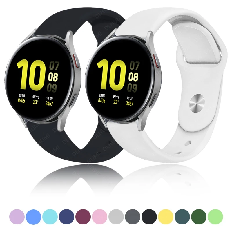 20mm 22mm Watch Strap For Samsung Galaxy Watch 5/pro/4 44mm 40mm Active 2 Band Gear 3 Silicone Sport Bracelets for Samsung Watch