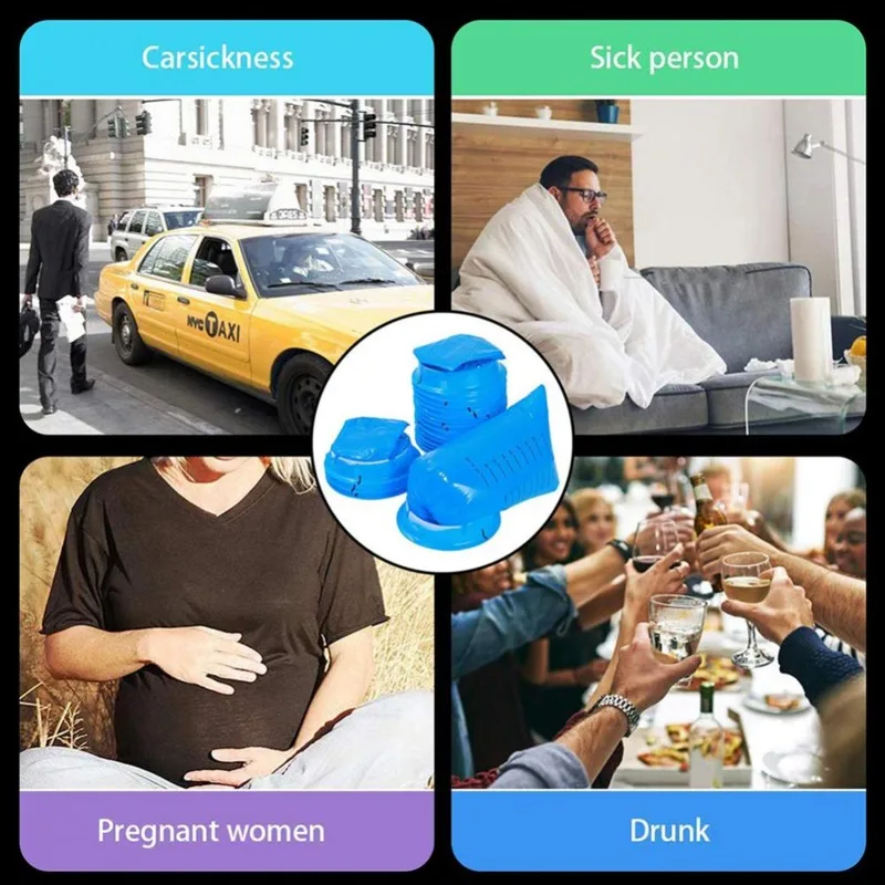 10 قطعة 1000 مللي المتاح السفر سيارة طائرة دوار الحركة الغثيان القيء حقيبة