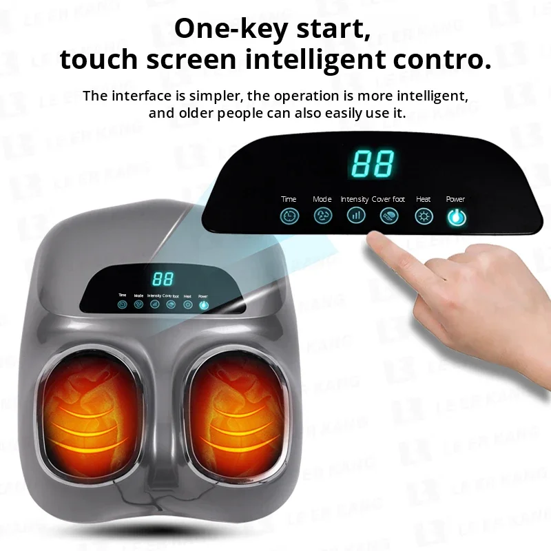 LEK 220V Acupressure Foot Massager Home Roller Airbag Electric Full Foot Massager Home Long Massager and Heater