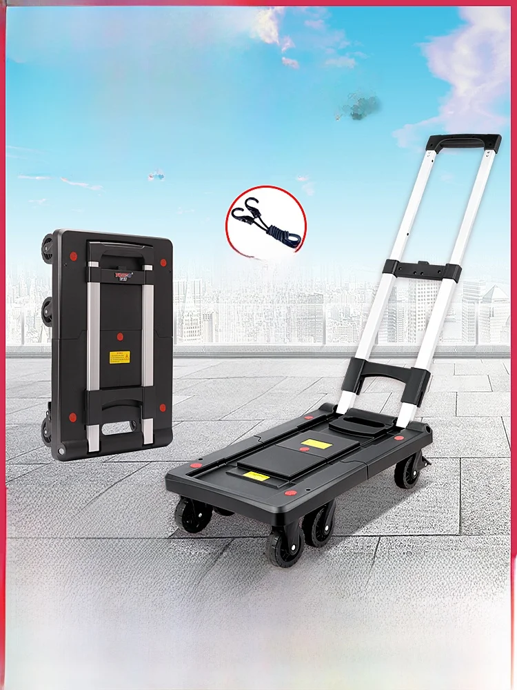 chariot-pliable-portable-a-tirer-a-la-main-en-alliage-d'aluminium-leger-avec-fonction-de-pliage-rapide-pour-la-maison-et-les-voyages