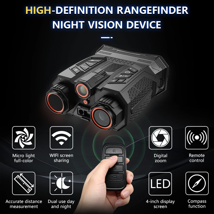 Digital Night Vision Goggles Binoculars 800m IR Detection Rangefinder Night Vision for Outdoor Observation