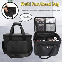 Large Capacity Barber Fold Bag - Travel Grooming Outgoing Bag Makeup Scissor Tools Storage Hairdressing Cosmetic Salon Organizer